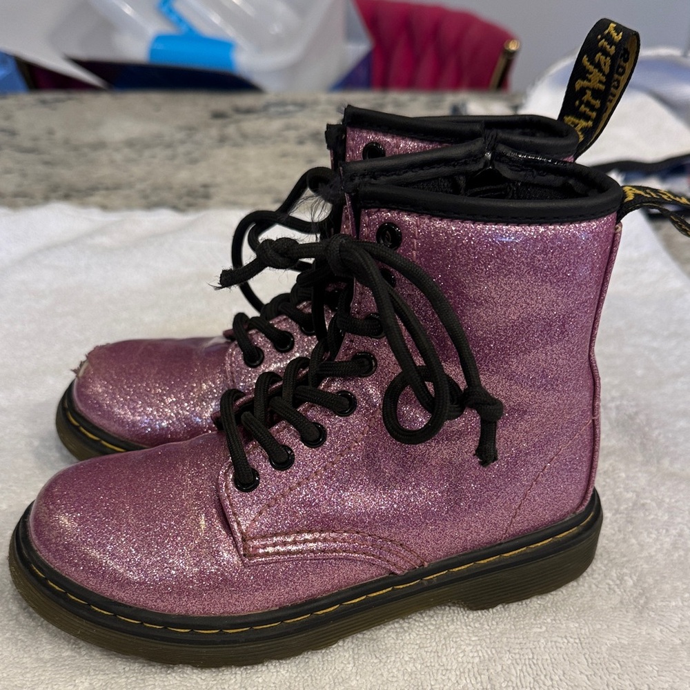 Dr. Martens Glittery Pink Boots